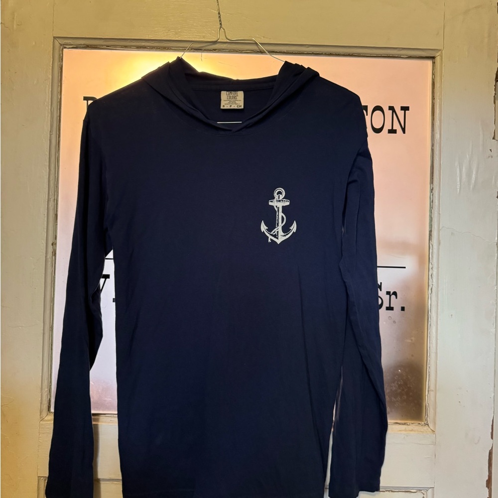 Comfort Colors Dark Blue Cotton Crewneck Long sleeve hoodie T shirt Florida Logo